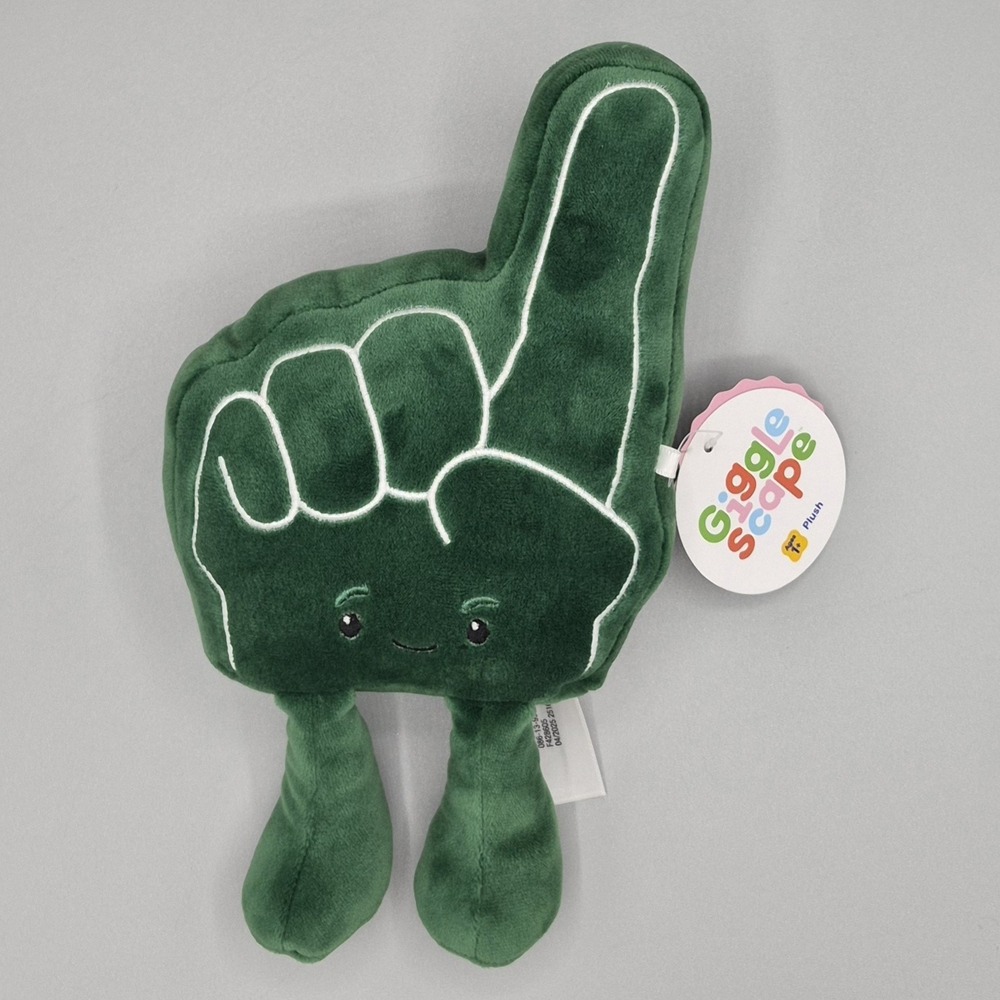 Giggle‎ Scape Plush Green Game Day 9"  Stuffed Toy Gigglescape (NWT)